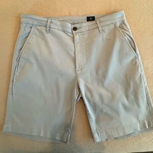AG Men’s Wanderer Slim Trouser Short in waist size 35. Color is powder/baby blue